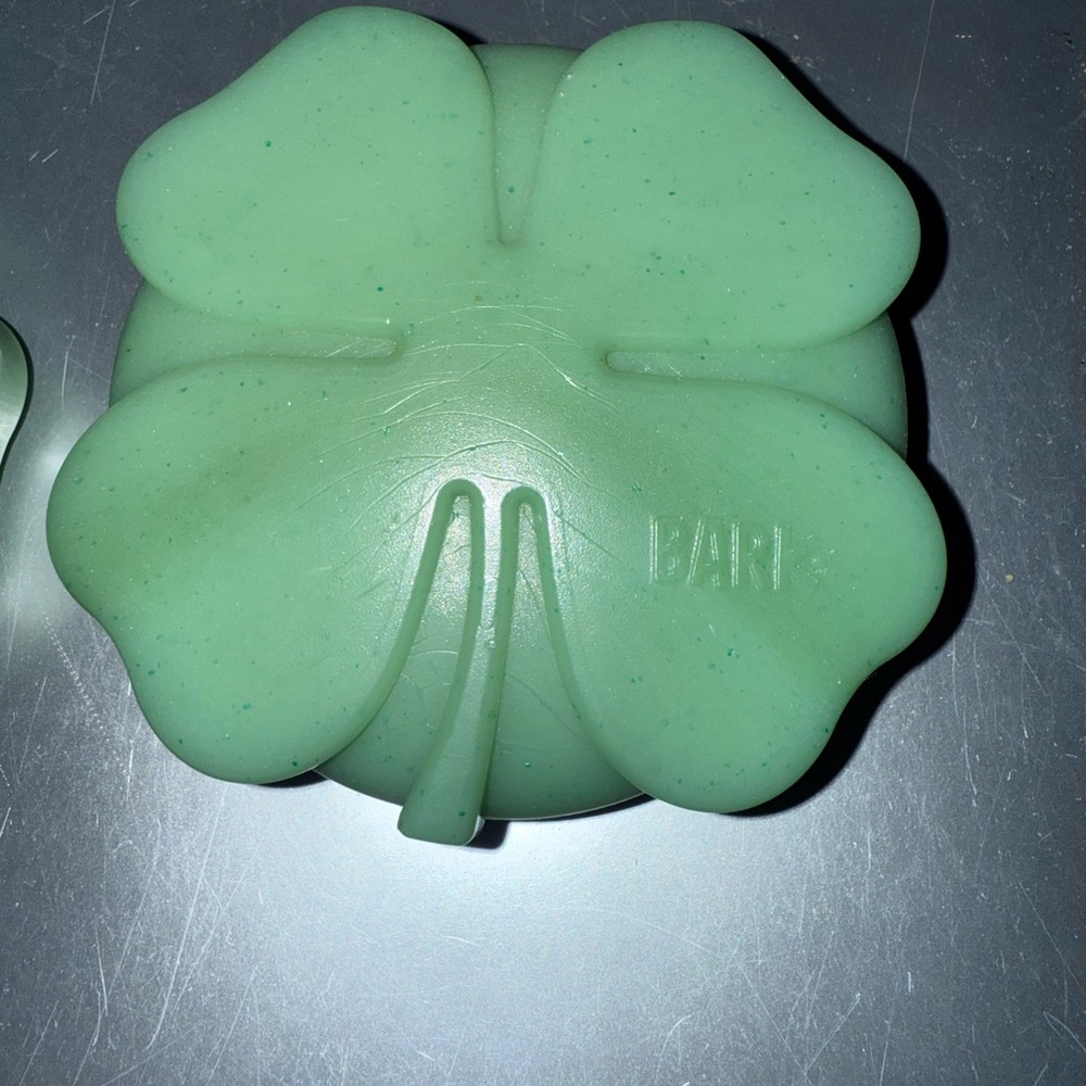 Bark Box Super Chewer " Fur Leaf Clover " Dog Toy 4 Leaf Clover Luck Charm New
